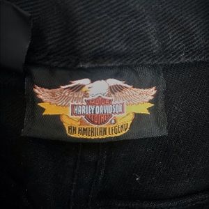 Size 10 women’s Harley Davidson flame embroidered jeans